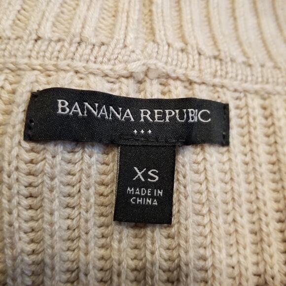 Banana Republic Women's Ribbed Knit Open Front Long Cardigan Tan Size XS - Picture 3 of 4